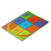 Printwerbung für karierte Strudel Notizblock (Linke Seite)