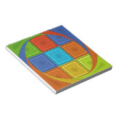 Printwerbung für karierte Strudel Notizblock (angewinkelt)