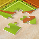 Printwerbung für karierte Strudel Puzzle (Seite)