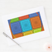 Printwerbung für karierte Strudel Rechteckiger Aufkleber (Umschlag)