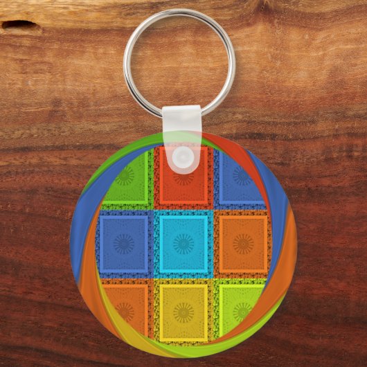 Printwerbung für karierte Strudel Schlüsselanhänger (Vorderseite)