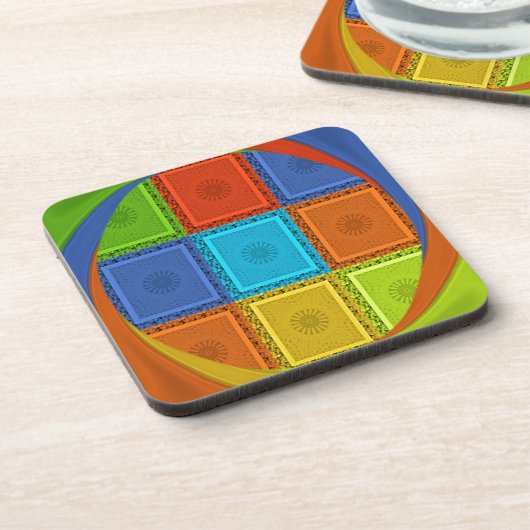 Printwerbung für karierte Strudel Untersetzer (Linke Seite)