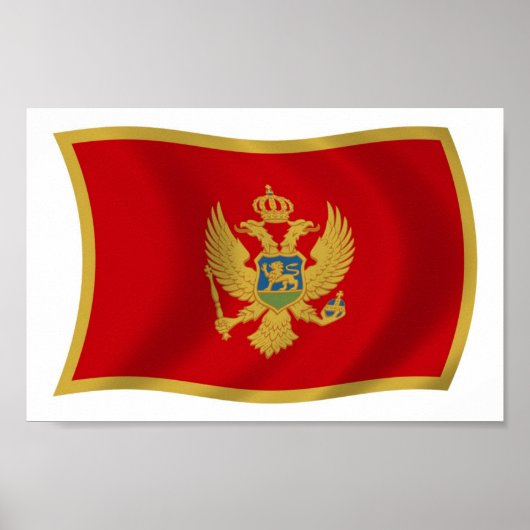 Printwerbung für Montenegro Flaggen Poster (Vorne)