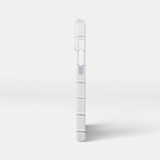 Printwerbung für weißes Krokodil iPhone Hülle (Linke Seite)