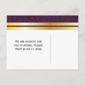 Printwerbung in Rot und Gelb Ankündigungspostkarte (Rückseite)