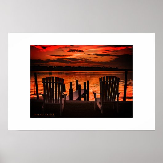 Printwerbung "River Sunset" Poster (Vorne)