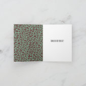 Printwerbung von Green Red Leopard Vielen Dank Dankeskarte (Innenseite)