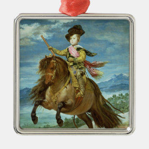 Prinz Balthasar Carlos zu Pferd, c.1635-36 Silbernes Ornament