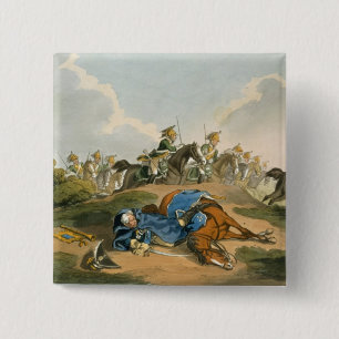 Prinz Blucher unter seinem Pferd am Kampf von Wa Button