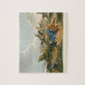 Prinz Blucher unter seinem Pferd am Kampf von Wa Puzzle (Vertikal)