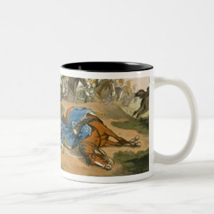 Prinz Blucher unter seinem Pferd am Kampf von Wa Zweifarbige Tasse