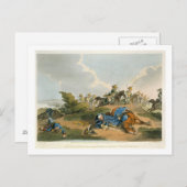 Prinz Blucher unter seinem Pferd in der Schlacht u Postkarte (Vorne/Hinten)