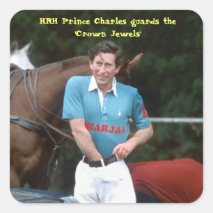 Prinz Charles bewacht die "Kronjuwelen" Quadratischer Aufkleber