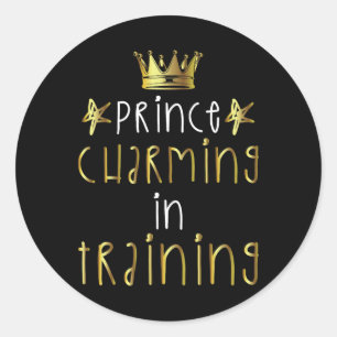 Prinz Charming in der Ausbildung Helden Halloween Runder Aufkleber
