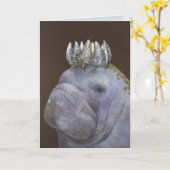 Prinz der Lila Manatees-Karte Karte (Gelbe Blume)