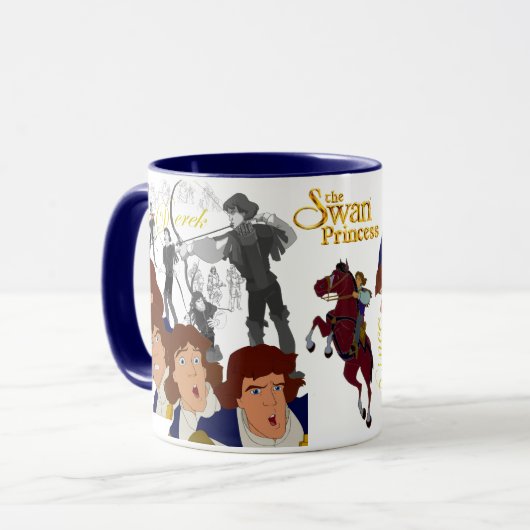 Prinz Derek Sketch Mug mit farbigem Rim&Handle Tasse (Vorderseite Links)