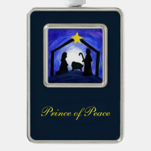 Prinz des Friedens - Ornamente Rahmen-Ornament Silber