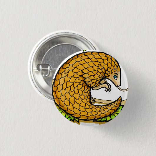 Prinz des Pangolins-Knopfes Button (Vorne & Hinten)
