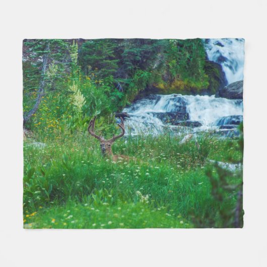 Prinz des Waldes Fleecedecke (Vorderseite (Horizontal))