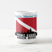 Prinz Eugen die Wrack-Taucher Kwajalein Kaffeetasse (Mittel)