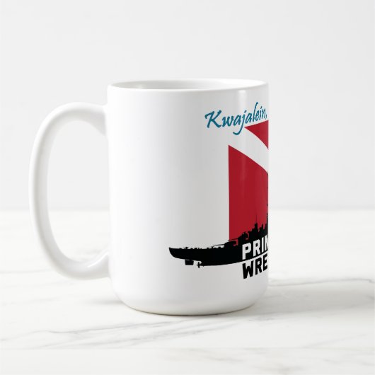 Prinz Eugen die Wrack-Taucher Kwajalein Kaffeetasse (Links)