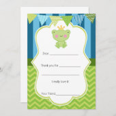 Prinz Frog Thank You Card füllen aus Dankeskarte (Vorne/Hinten)