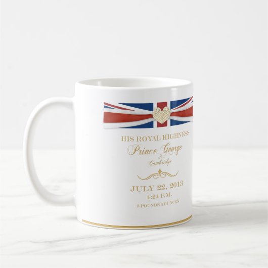 Prinz George der Cambridge-Andenken-Tasse Kaffeetasse (Links)