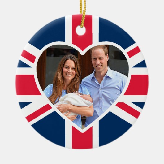 Prinz George - William u. Kate Keramikornament (Vorne)