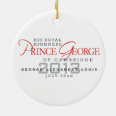 Prinz George - William u. Kate Keramikornament (Hinten)