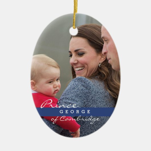 Prinz George - William u. Kate Keramikornament (Vorne)