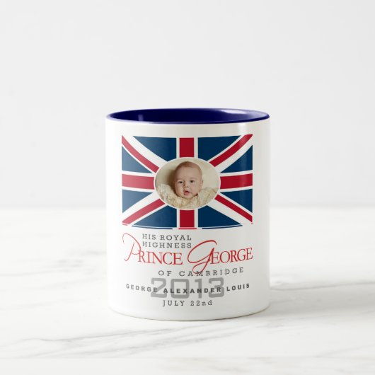 Prinz George - William u. Kate Zweifarbige Tasse (Mittel)