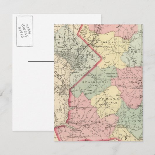 Prinz George's Postkarte (Vorne/Hinten)