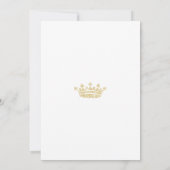 Prinz Gold Glitter Birthday Invitation füllen aus Einladung (Rückseite)