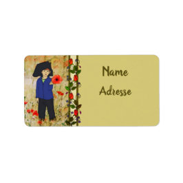 Prinz im Mohn Adressaufkleber