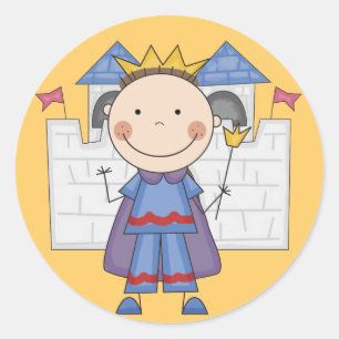 Prinz in den Schloss-T-Shirts und den Geschenken Runder Aufkleber