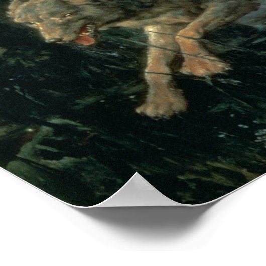 Prinz Ivan über den grauen Wolf, 1889 Poster (Ecke)