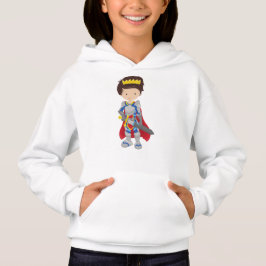 Prinz, König, Ritter, Schwert, Krone, braune Haare Hoodie