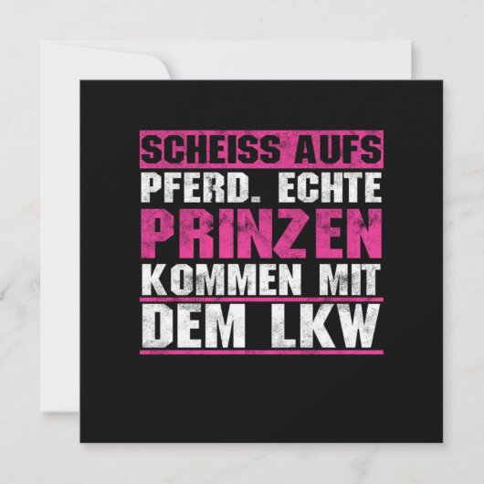 Prinz LKW Fahrer Fernfahrer Truck Lastkraf Einladung (Vorderseite)