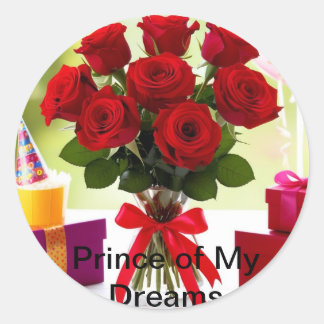 Prinz meiner Träume Runder Aufkleber