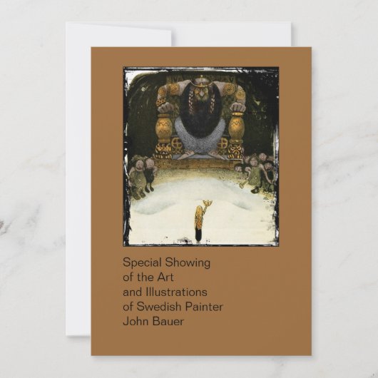 Prinz mit dem Trollkönig Einladung (Vorderseite)