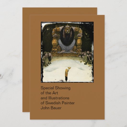 Prinz mit dem Trollkönig Einladung (Vorne/Hinten)