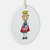 Prinz mit Glasschliff Keramik Ornament (Rechts)