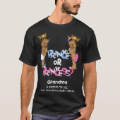 Prinz oder Prinzessin Oma-Ethnic Gender Reveal T-Shirt (Vorderseite)