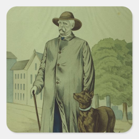 Prinz Otto von Bismarck in Friedrichsruh Quadratischer Aufkleber (Vorderseite)