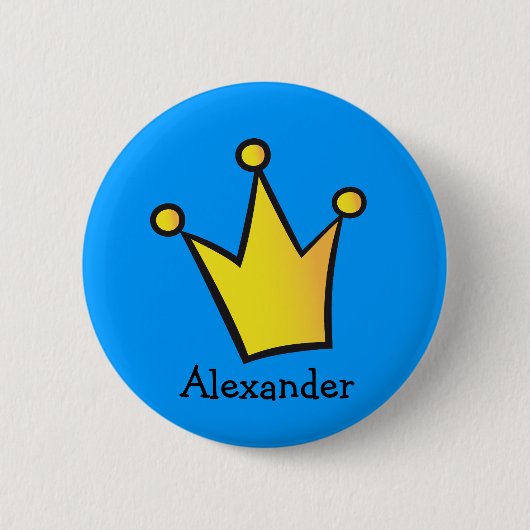 Prinz Prinzessin Crown Button (Vorderseite)