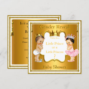 Prinz Prinzessin Geschlecht Enthüllung Baby Shower Einladung
