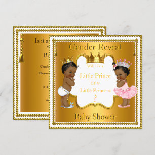 Prinz Prinzessin Geschlecht Enthüllung Baby Shower Einladung