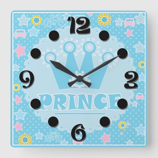 Prinz Quadratische Wanduhr (Vorderseite)