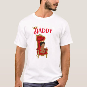 Prinz Thron Rot Gold Afroamerikanischer Baby Junge T-Shirt