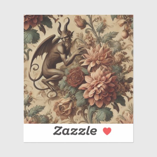 Prinz von Pranks - gotisches Blumenkissen Aufkleber (Blatt)